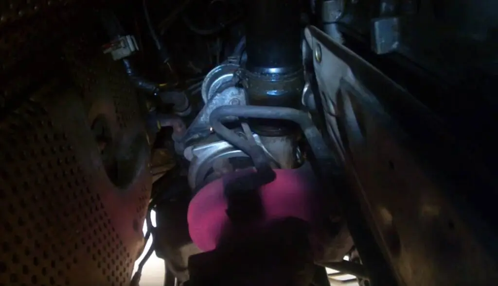 Turbocharger glowing red hot