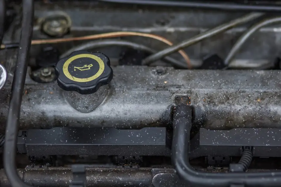 oily and dirty engine